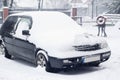 Car under snow Royalty Free Stock Photo