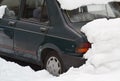 Car under snow Royalty Free Stock Photo