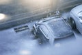 Car under snow Royalty Free Stock Photo