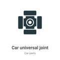 Car universal joint vector icon on white background. Flat vector car universal joint icon symbol sign from modern car parts