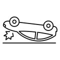 Car upside down collision Isolated Vector icon that can be easily modified or edited