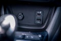 Car usb switcher close up Royalty Free Stock Photo