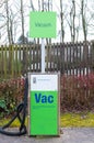 Car Vacuum cleaning prepaid station at a service station