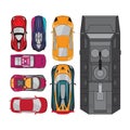 Car vector elements collections set Royalty Free Stock Photo