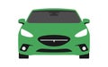 Car vector front view green color Royalty Free Stock Photo