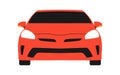 Car vector front view red color 10 eps Royalty Free Stock Photo