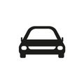 Car vector icon. Isolated simple view front logo illustration. Sign symbol. Auto style car logo design with concept sports vehicle Royalty Free Stock Photo