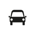 Car vector icon. Isolated simple view front logo illustration. Sign symbol. Auto style car logo design with concept sports vehicle Royalty Free Stock Photo