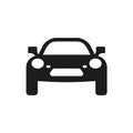 Car vector icon. Isolated simple view front logo illustration. Sign symbol. Auto style car logo design with concept sports vehicle Royalty Free Stock Photo