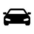 Car Vector Icon. Sedan Car Silhouette