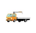 Car vector icon. Tow truck, crane, truck or evacuator Royalty Free Stock Photo