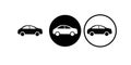 Car Icon Set. Auto style car logo design with concept sports vehicle icon silhouette Royalty Free Stock Photo