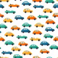 Car vector seamless pattern