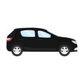 Car vector template on white background. Business hatchback . black hatchback flat style. side view Royalty Free Stock Photo