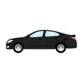 Car vector template on white background. Business sedan isolated. black sedan flat style. side view Royalty Free Stock Photo