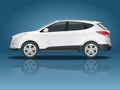 Car vector template on white background. Compact crossover, CUV, 5-door station wagon car. Template vector isolated Royalty Free Stock Photo