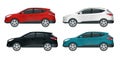 Car vector template on white background. Compact crossover, CUV, 5-door station wagon car. Template vector isolated