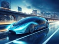 car or vehicle open headlamp parked in futuristic modern concept. Future transportation. Futuristic autonomous car. Driverless