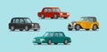 Car, vehicle set icons. Transport, automobile, auto concept. Vector illustration