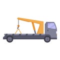 Car vehicle towing icon cartoon vector. New tow truck