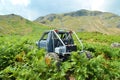 Car 4x4 off road  climbing on the mountain at a car race in village theodoriana , arta perfecture , greece Royalty Free Stock Photo