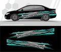 Car and vehicles wrap decal Graphics Kit vector designs. ready to print and cut for vinyl stickers. Royalty Free Stock Photo