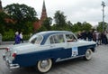 Car `Volga` GAZ-21 at the rally of old cars in Moscow. Royalty Free Stock Photo