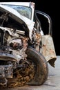 Car was demolished. Royalty Free Stock Photo