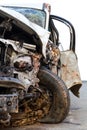 Car was demolished. Royalty Free Stock Photo