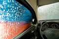 In the car wash