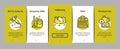 Car Wash Auto Service Onboarding Elements Icons Set Vector