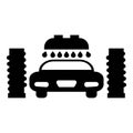 Car wash automatic icon black color illustration flat style simple image Royalty Free Stock Photo