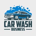 Car wash business ready made logo vector isolated