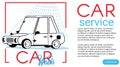 Car wash cartoon logo on light background Royalty Free Stock Photo