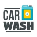 Car wash chemical solution logo, flat style