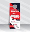 Car Wash & Detailing Door Hanger Template Design