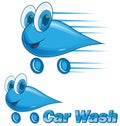 car wash drip cartoon Royalty Free Stock Photo