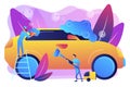 Car wash service concept vector illustration.