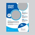 Car wash Flyer Design Template modern and unique design Royalty Free Stock Photo