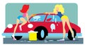 Car wash illustration