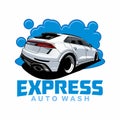 Car wash illustration logo design