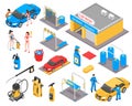 Car Wash Isometric Set