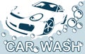 Car Wash Logo - Clean Car. Abstract Lines Logo. vector illustration