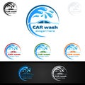 Car Wash Logo, Cleaning Car, Washing and Service Vector Logo Design Royalty Free Stock Photo