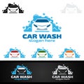 Car Wash Logo, Cleaning Car, Washing and Service Vector Logo Design Royalty Free Stock Photo