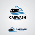 Car Wash Logo Design Template Royalty Free Stock Photo