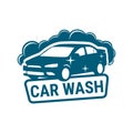 Logo car wash. Logo business car wash water. Vector icon design of car cleaning service. Vector illustration Royalty Free Stock Photo