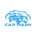 Car Wash Logo Vector Illustration template. Trendy Car Wash vector logo icon silhouette design. Car Auto Cleaning logo vector Royalty Free Stock Photo