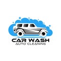 Car Wash Logo Vector Illustration template. Trendy Car Wash vector logo icon silhouette design. Car Auto Cleaning logo vector Royalty Free Stock Photo