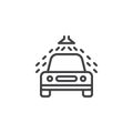 Car wash outline icon